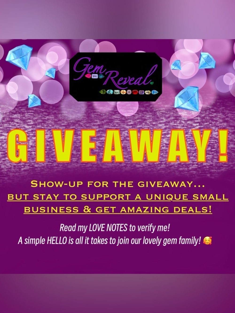 GEM REVEAL GIVEAWAY‼️😱 PLEASE SEE DESCRIPTION! ☺️